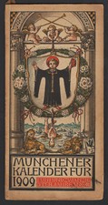 MÜNCHENER KALENDER 1909 WAPPEN OTTO HUPP