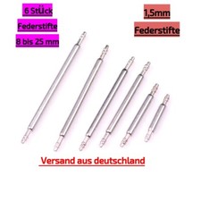 6 Stück Uhrenstifte Federstege, Edelstahl, Federstifte,  für Uhrenarmband 