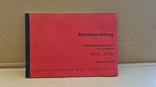Betriebsanleitung Volkswagen Karmann-Ghia Coupe und Cabriolet - August 1970