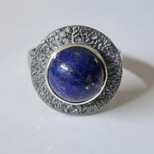 ♥♥   Knitterscheibe in massiv Silber oxidiert für Charlotte 21 / RD  ♥♥