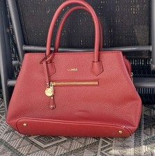L.CREDI Damen Handtasche Rot Henkeltasche