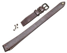 Flieger Uhrband Uhrenarmband 26mm EXTRA Lang braun Stil Luftwaffenuhr / 17