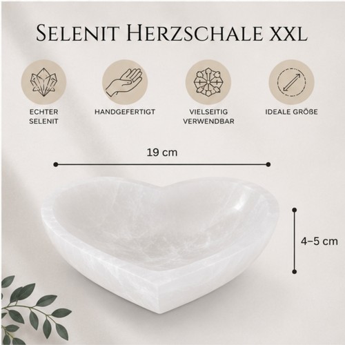 Selenit ladeschale herzformxxl - ladeschale,