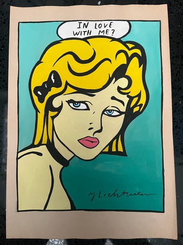 Roy lichtenstein - roy, (handarbeit)