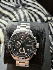 Fossil CH-2600 Armbanduhr Herren Edelstahl Silber Uhr mit Box