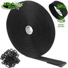Klettband 10m 2cm - , schwarz
