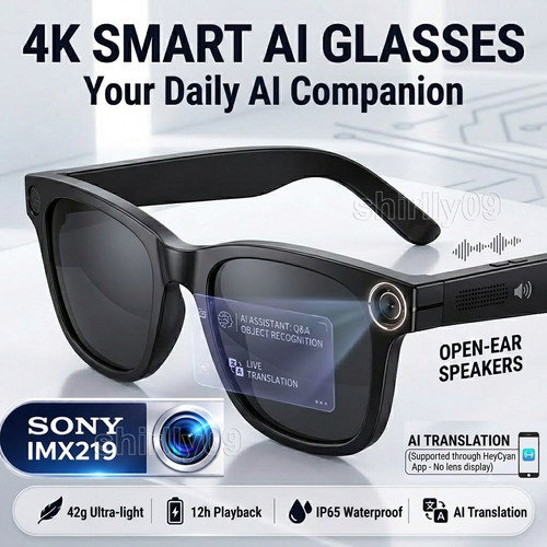 8mp smart glasses ai - glasses,