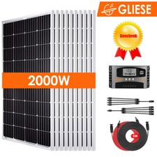 200W Solaranlage Komplettpaket Solarmodul Inselanlage Garten Wohnmobil Haus Boot