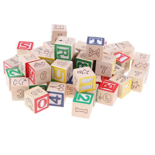 Stück holz alphabet - 50,