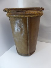 Antiker Löscheimer, Leinen lackiert, Löschkübel, Feuerwehr Wassereimer Eimer