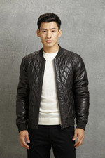 Black Quilted Leather Jacket