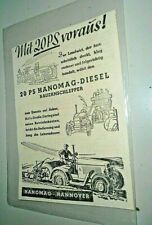 Kleine alte Reklame Landwirtschaft Traktor Hanomag Diesel 20 PS