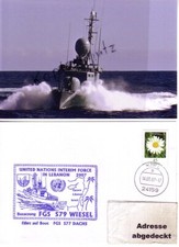 P6129 Schnellboot S79 WIESEL,Deutsche Marine, Foto mit Schiff+Poststempel,Unifil