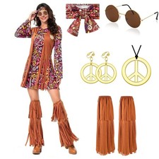 Hippie Kleid Damen 70er Jahre