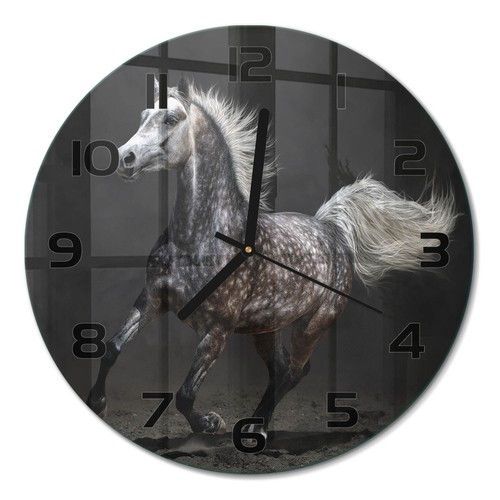 Runde wanduhr aus glas für - runde,