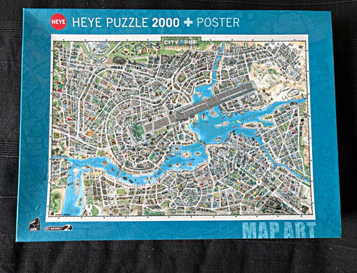 Heye puzzle map art city - puzzle,