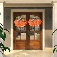 Herbst Kürbis Kranz Tüll Dekor Weihnachts Tür Fenster Girlande