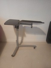 Laptoptisch höhenverstellbar Beistelltisch mit Rollen Computertisch mobil