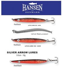 3 Meerforellenblinker Hansen SILVER ARROW + Lotus Lures  18g u. 22g Red/Black