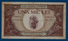 Banknote Rumanien Romania 1000 lei 1939 IV 28 SUPRATIPAR RAR ( bani ban leu )