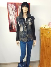 BONITA - sportlich chice Strick-Blazerjacke Gr.L anthrazit in Doppel-Optik