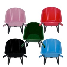 Kinderschubkarre uni 40 kg Kunststoffwanne Vollgummirad grün rot blau rosa schw.