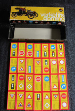 Altes  Dominospiel    PERI    Kunststoff     28 Steine   Verkehrsdomino