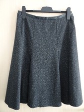 Rock schwarz mit Kästchenmusterung von Charles Vögele, Gr. 42