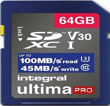 64GB SD-Karte U3 V30 Speicher für Canon PowerShot A1200, A1300, A1400 Kamera (4K)
