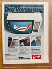 Graetz Pforzheim Farbfernseher TV Original 1972 Vintage Advert Werbung Reklame