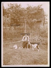 Zigeunerin ? mit Ziege - Foto