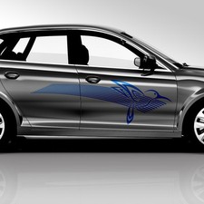 Aufkleber Dekor Kolibri Streifen Vogel Striche Dekorstreifen Auto #1250