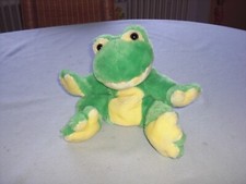 Frosch Handpuppe mit Beinen grün gelb - Puppenspiel Tier Puppe - Cool