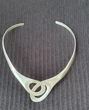 Massiver Halsreif  Coliier Vintage 925er Silber Mexico