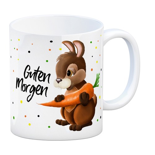 Kaffeebecher mit hase motiv - hase,