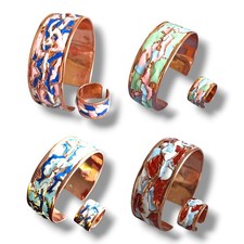 Kupfer schmuck set - schmuck-set, (armreif