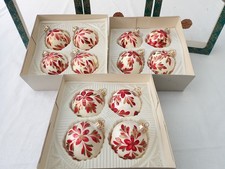 12 alte Glas Weihnachtskugeln