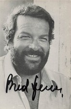 Bud Spencer Original Autogramm Portrait signierte Postkarte Carlo Pedersoli
