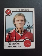 Rüdiger Abramczik 1.FC Nürnberg Panini 84 Sammelbild signiert ungeklebt 