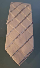 Enrico Mori Krawatte beige kariert, 100% Seide