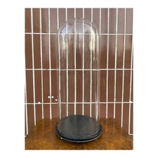 Glasdom Glassturz Glashaube Glaskuppel Uhrensturz Holzsockel 62 cm