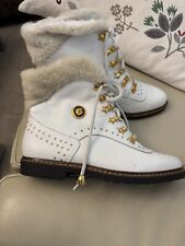 Damen Deichmann Winter Boots Schuhe Stiefel Gr. 39 weiß Fell top