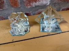 2x Glas Deko Vogel Pferd