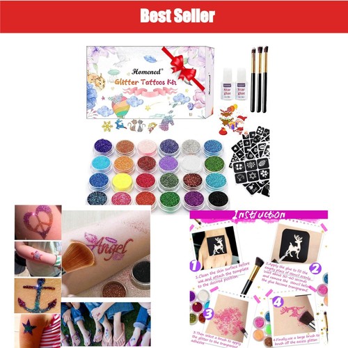 Glitzer tattoo set - tattoo, 30