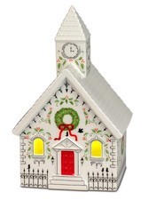 Formano Windlicht Kirche Haus Winterhaus weihnachtlich 22 cm 718433 mit LED
