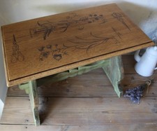 Hocker kleine Bank Schemel UNIKAT Upcycling