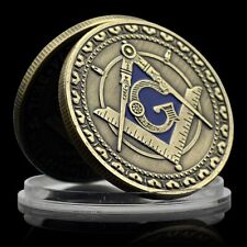 MEDAILLE - Freimaurer / Orden / Loge / USA - BRONZE - KOLORIERT - SELTEN