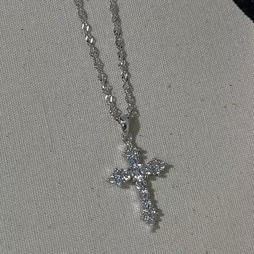 Diamant kreuz anhänger - diamant,