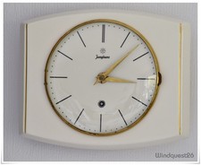 Junghans Wanduhr  50/60er Jahre Keramik Gehäuse  Küchenuhr W 284 / 14