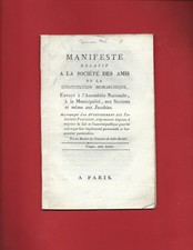 1791/2 REVOLUTION Manifest zur